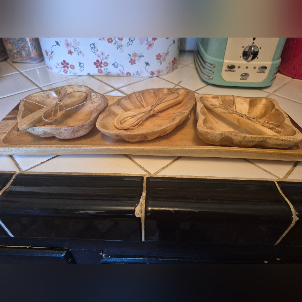 Wooden Serving Dishes And Spoons